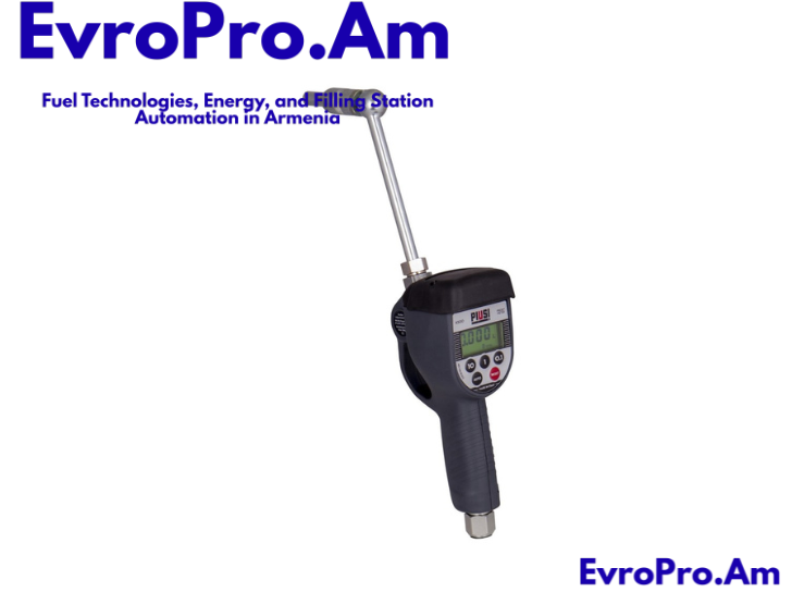 Piusi K500 – Էլեկտրոնային հաշվիչով Ատրճանակ նախապես սահմանվող չափաքանակով, պտտվող քթիկով, 1–30 լ/րոպե