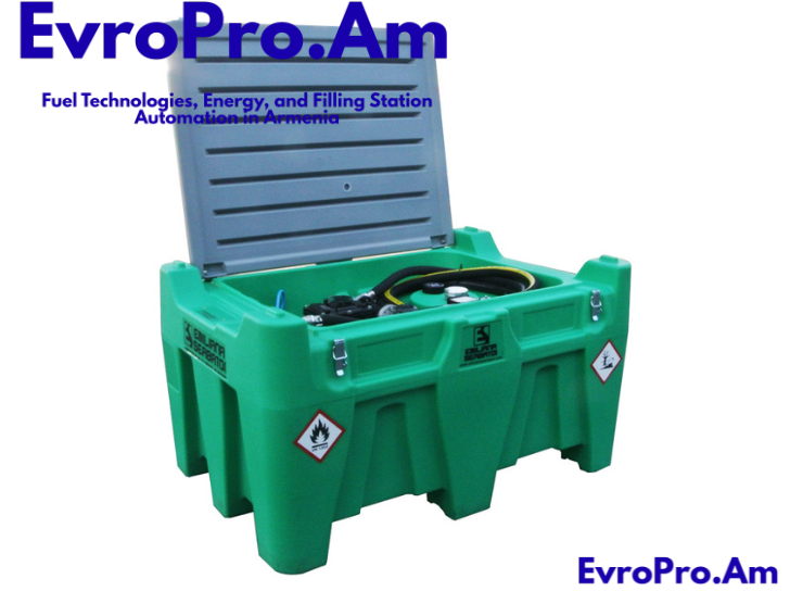 Carrytank 330 բենզին, 330 լ շարժական բաք, էլեկտրական պոմպ 12 կամ 24 Վ