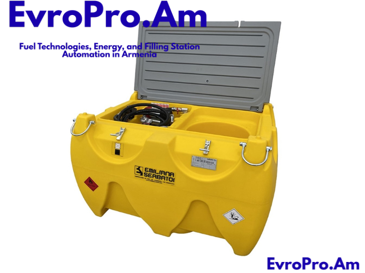 Carrytank 900 դիզվառելիք, 900 լ շարժական բաք, էլեկտրական պոմպ 12 կամ 24 Վ