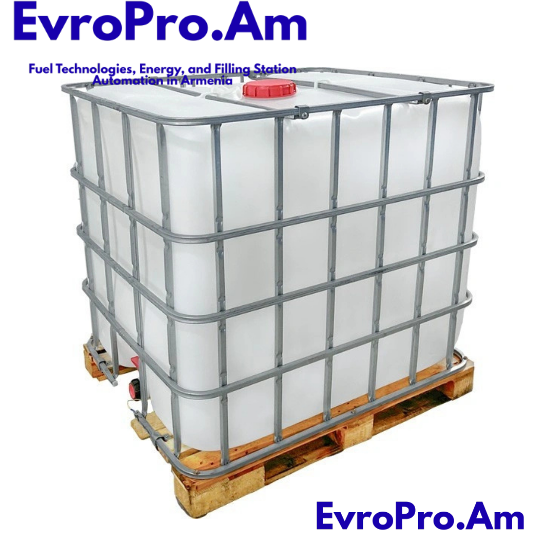 Եվրոկուբ 1000 լ (IBC կոնտեյներ) մետաղական շրջանակով և պալետով